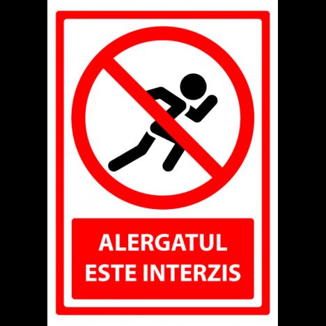 Indicator de securitate alergatul este interzis